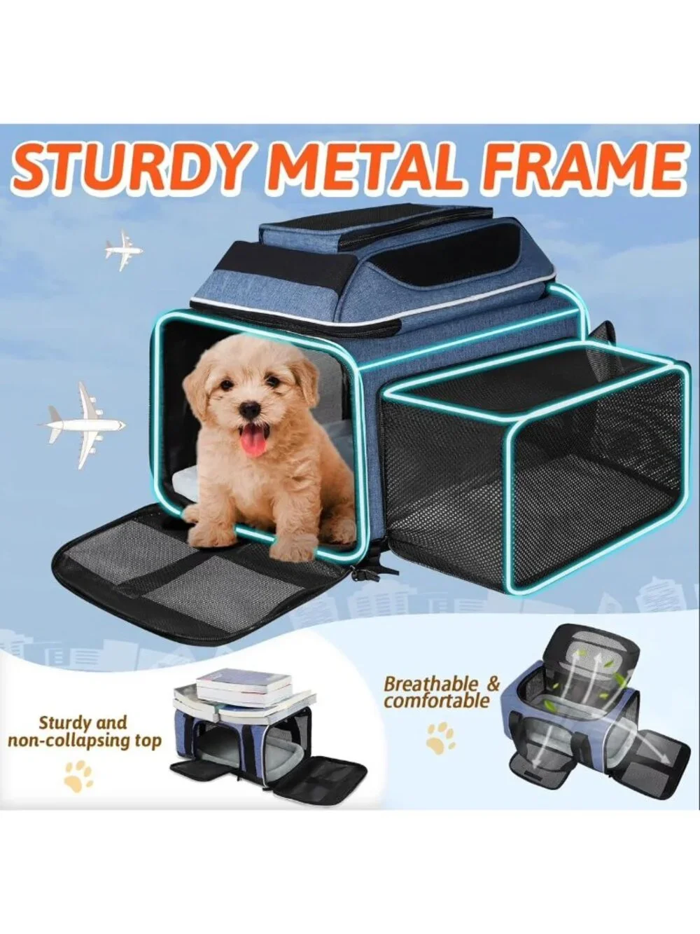 NIB Expandable Pet Carrier 17